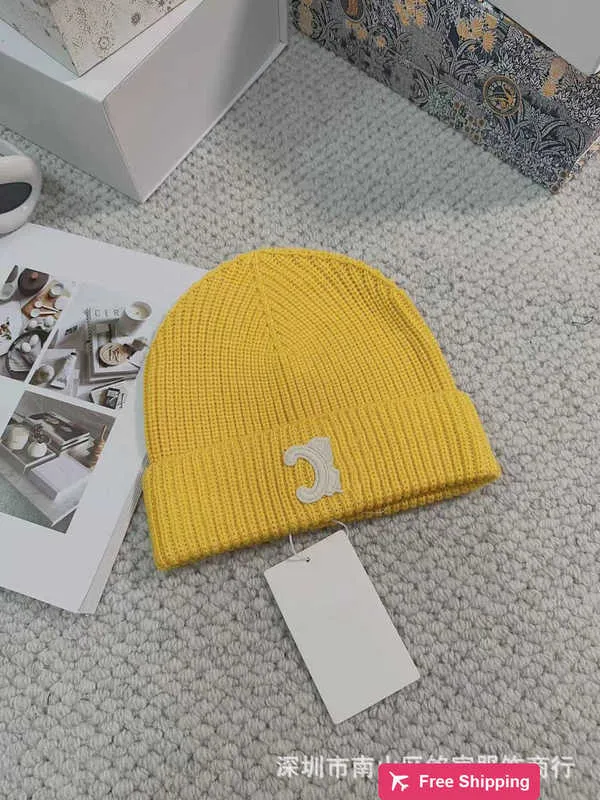 Designer Ball Caps CE Home Chapeau tricoté en arc de triomphe d'automne et d'hiver de haute qualité, populaire sur Internet, même style Instagram Chapeau en laine chaud et polyvalent WLDY