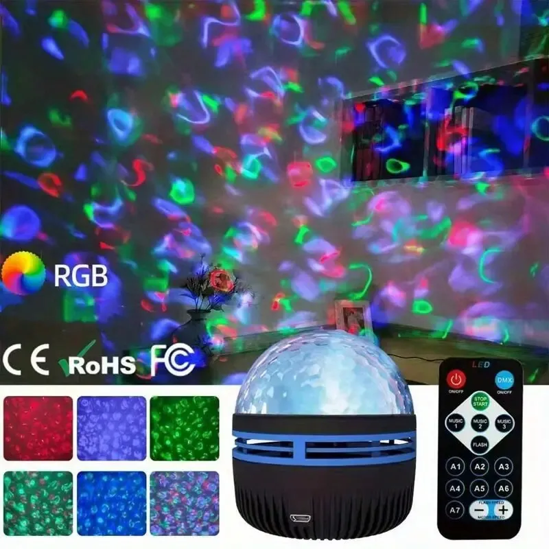 Star Projector, Galaxy Projector, Ocean Wave Projector, Water Light Projector dla sypialni nocnej światła, lampa wodna dla dorosłych pokój gier