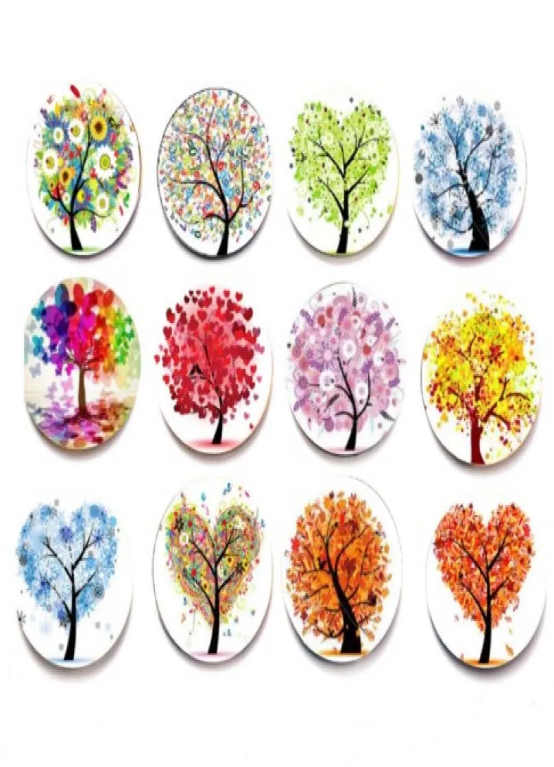 Tree of Life Fridge Magnets Glass Magnetsホワイトボードステッカー装飾冷蔵庫磁気ステッカーお土産ギフト8346798