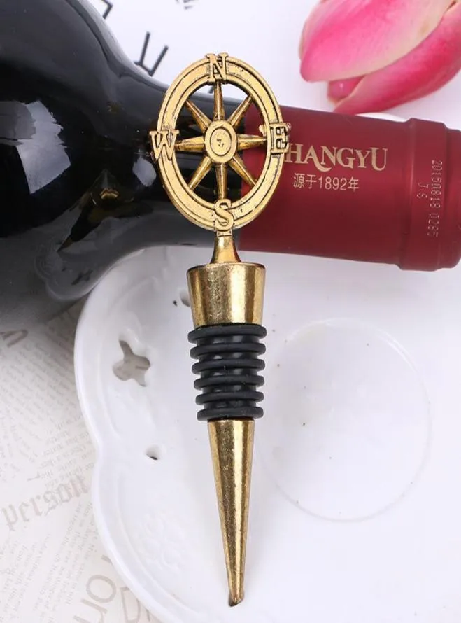 Nautisk tema Originalitet Fake Antique Red Wine Bottle Stopper Wedding Ceremony Dusch Favors Bar Tools Valentine039S Day SMA6694014