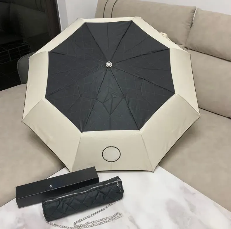 All-match Designer Paraplu Patchwork Zon Regen Dames Parasols Meisje Opvouwbare paraplu's