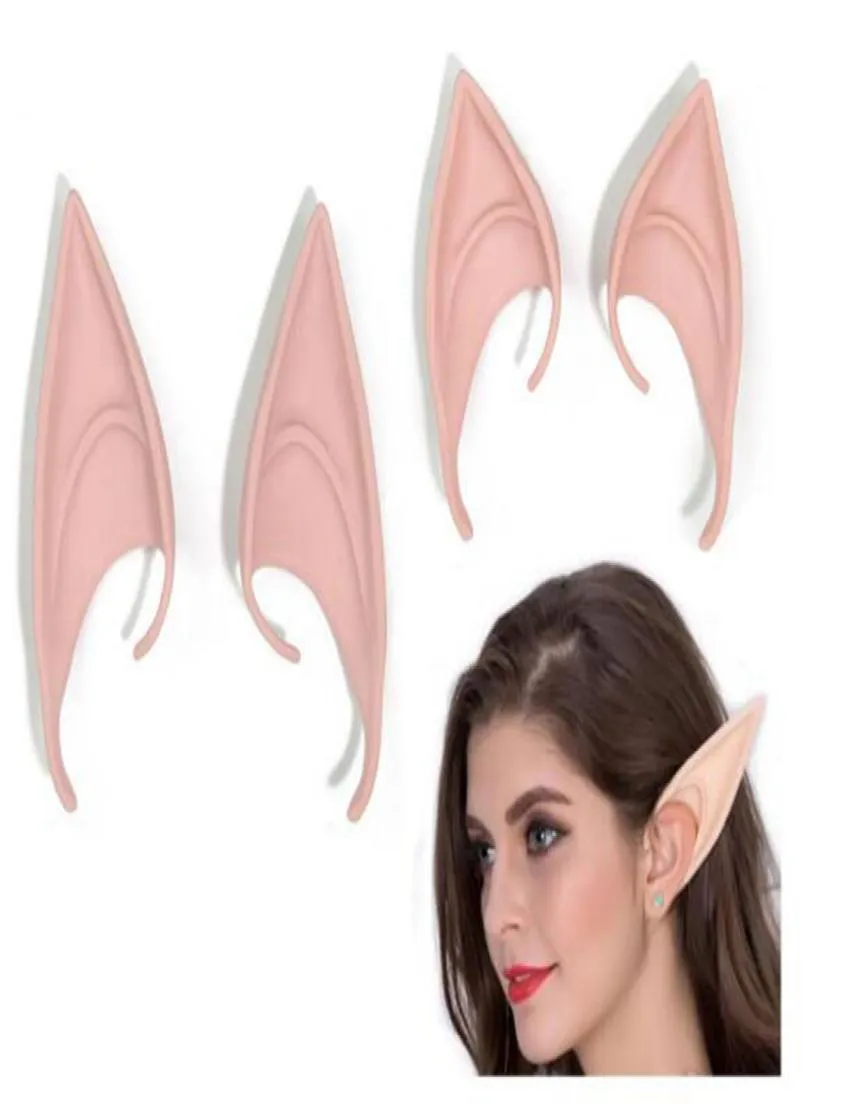 Mysterious Elf Ears fairy Cosplay Accessories Latex Soft Prosthetic False Ear Halloween Party Masks Cos Mask3807358