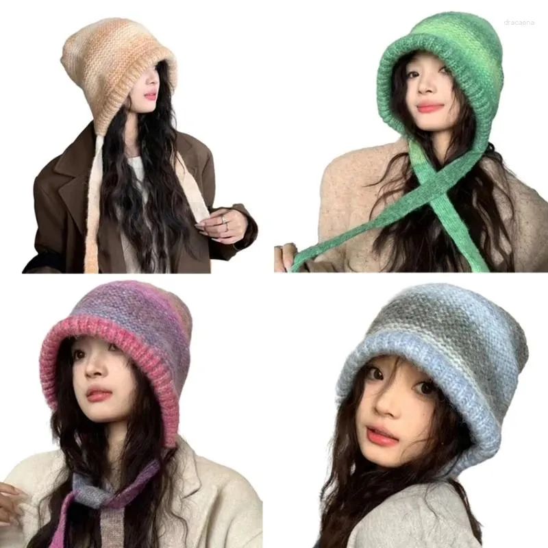 Berets Frauen Winter Beanie Hut Peruanische Abdeckung Ohren Kappen Ski Ohrenklappen Wolle Stricken Schädel Warme Schnee Hüte Geschenke