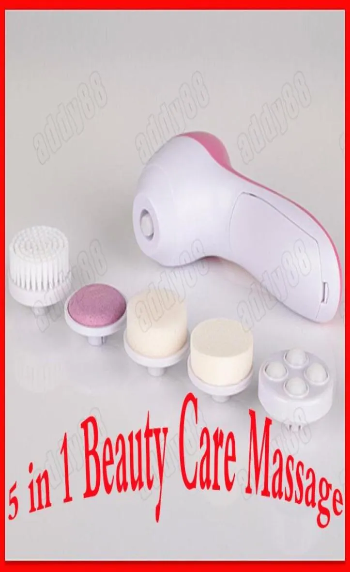 Face Cleaning Tools 5 in 1 Multifunction Electric Face Facial Cleansing Brush Skin Care Massage device with 5 different replacemen3318044