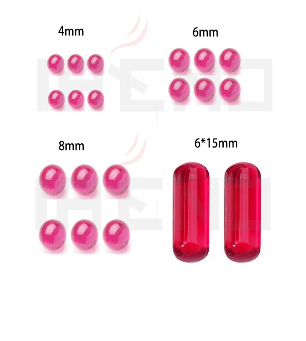 Ireno 4mm 6mm 8mm Ruby Terp Pearl Dab Beads 615 Pills Insert for 25mm 30mm Slurper Quartz Bangers Smoking Accessories1065249