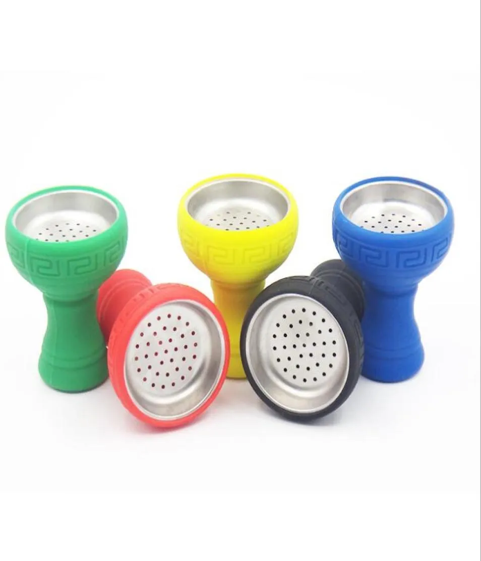 Silicone Bowl Smoking Tool Accessories Silicon E Hookah Head Porous Bowls Replaceable Tinfoil Shisha Holder 3 Styles For Bongs Pip3540682