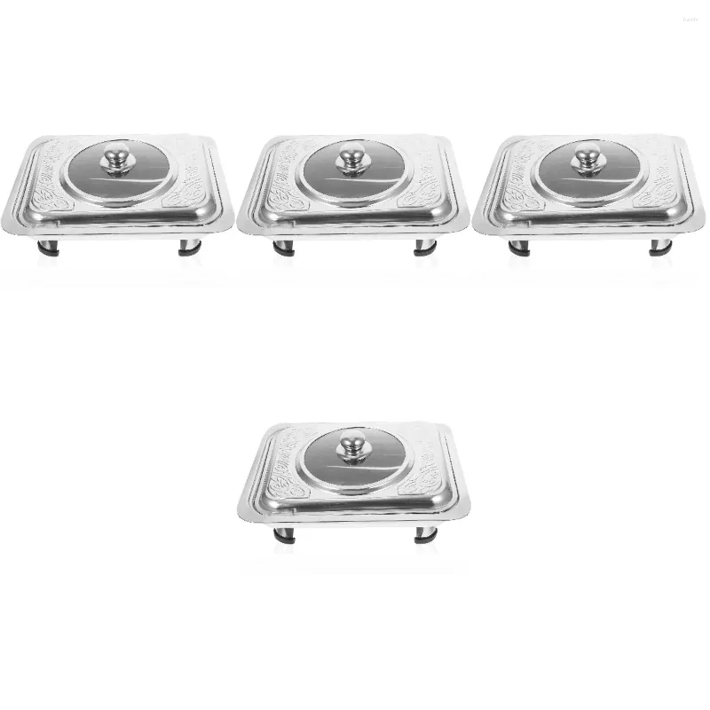 Dinnerware Sets Chafing Steam Pans Steel Buffet Fruit Tray With Lid Stainless-steel Foods Holder