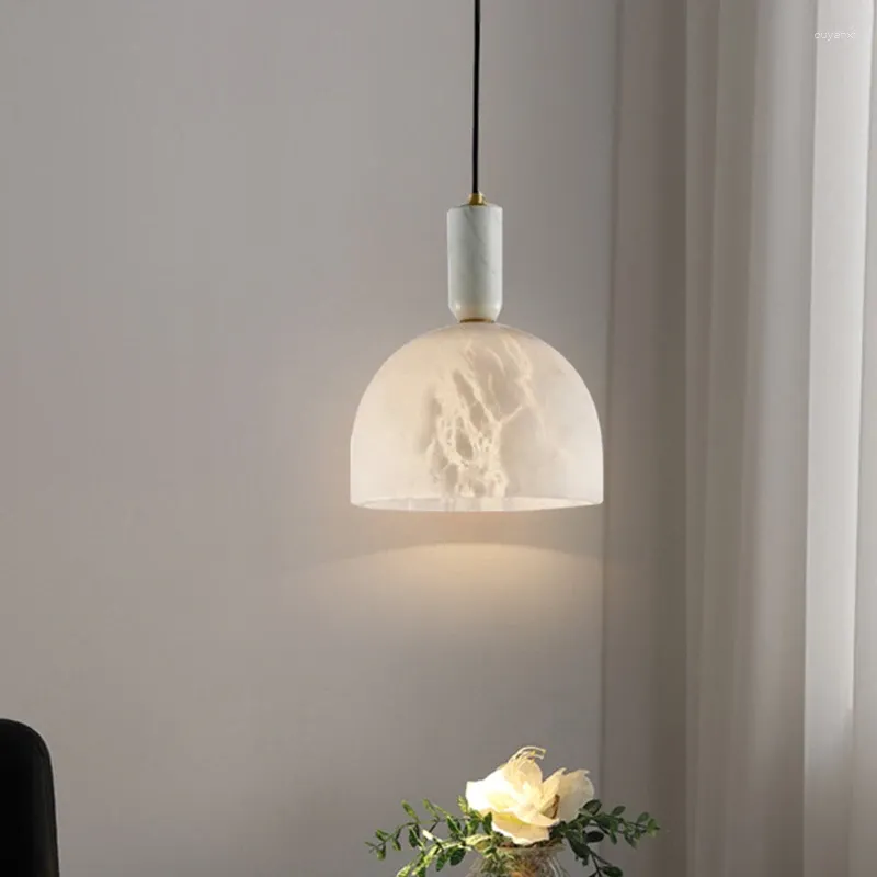 Pendellampor nordisk matsal modern kreativitet mässing spansk marmor lampa bar ö bord sängen enstaka huvud små ljuskronor