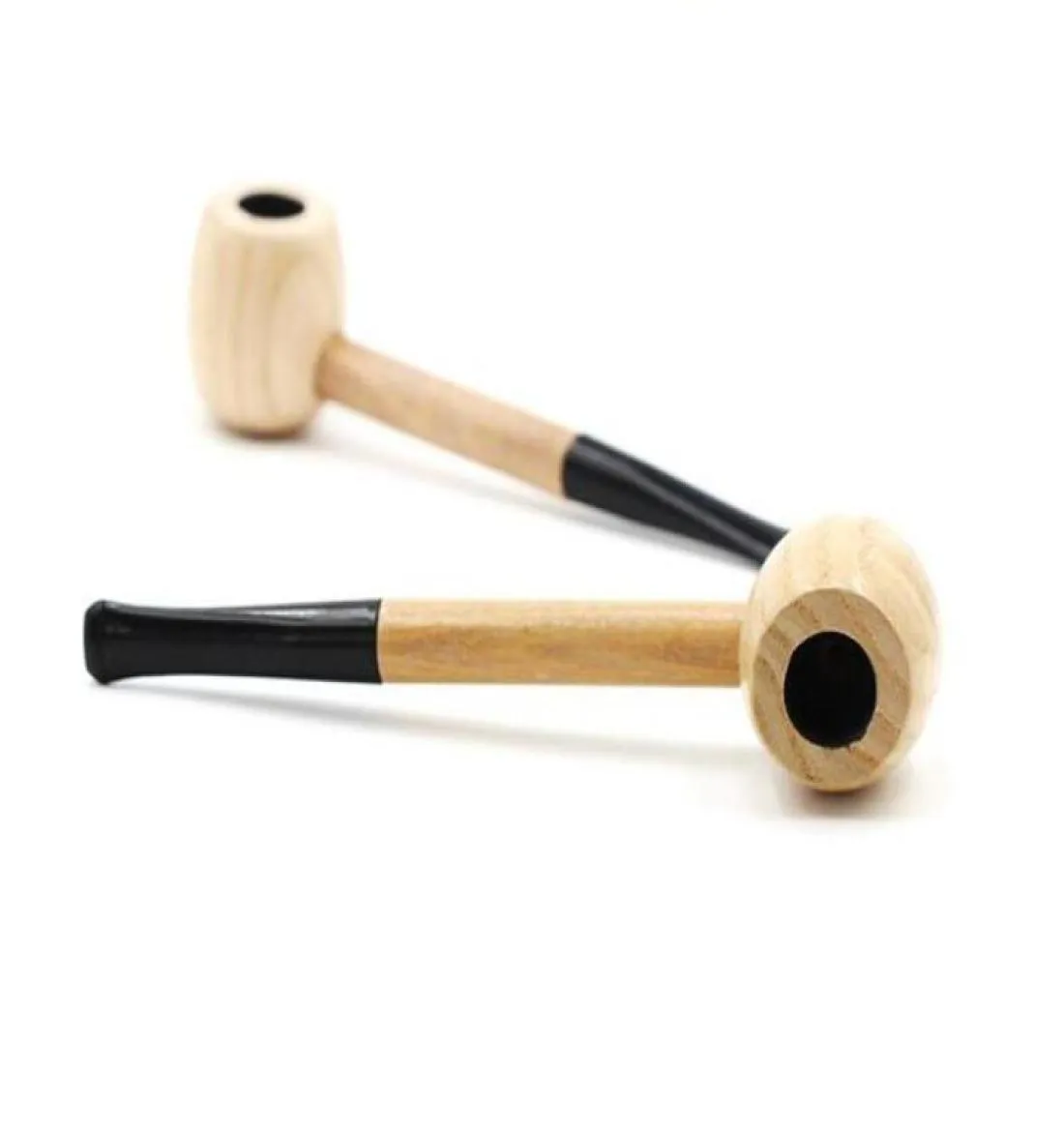 Hand Wood Smoking Pipe Tobacco Wooden Cigarette Herbal Filter Tips Pipes Handmade 155mm length Accessories Tools Oil Rigs6106494