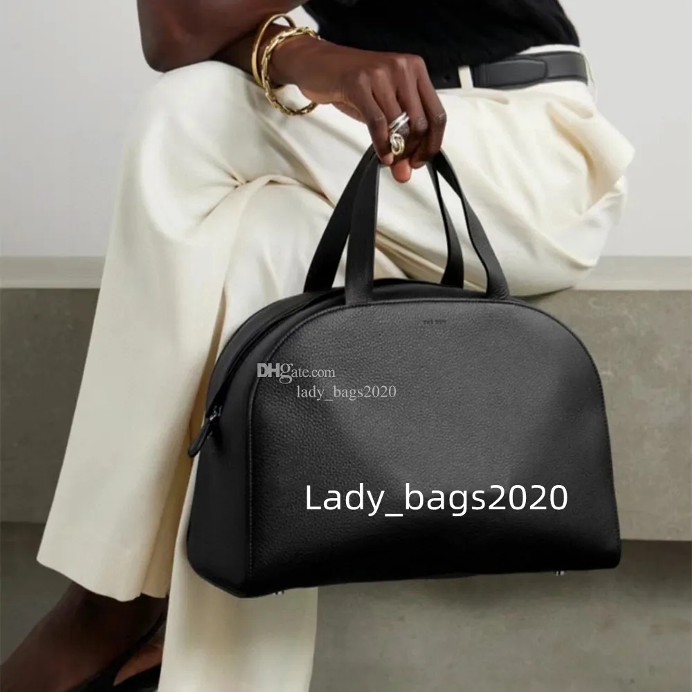 The Row Bowlingtas Boston Totes Half Moon Handtas met grote capaciteit Grote echte leren portemonnee Luxe dames designer kussenslopen Platte schouderbandsluiting Clutch Tote