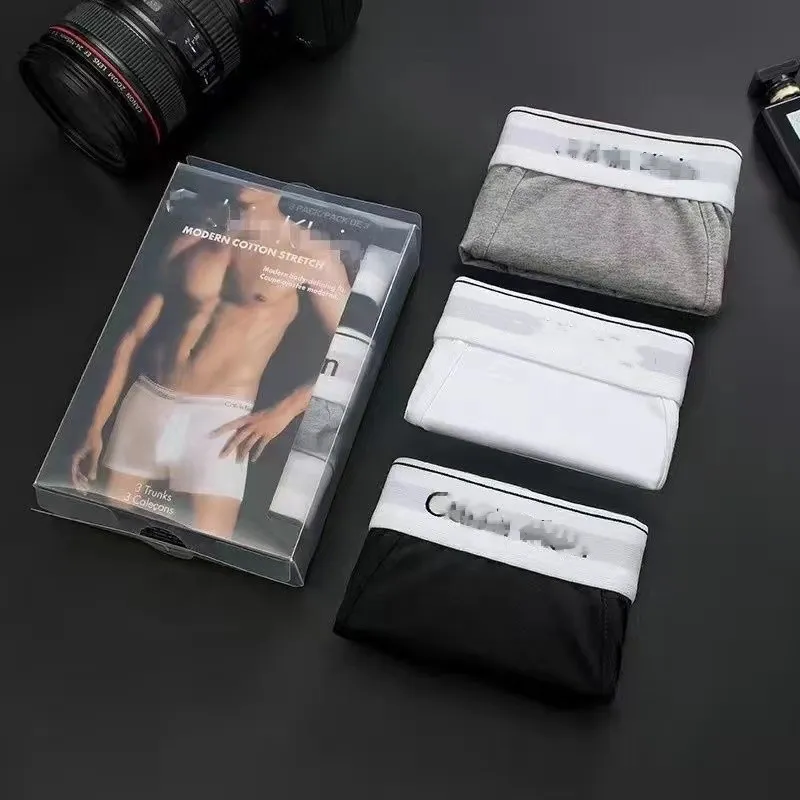 3pcs/set sexy boxers para hombres de algodón