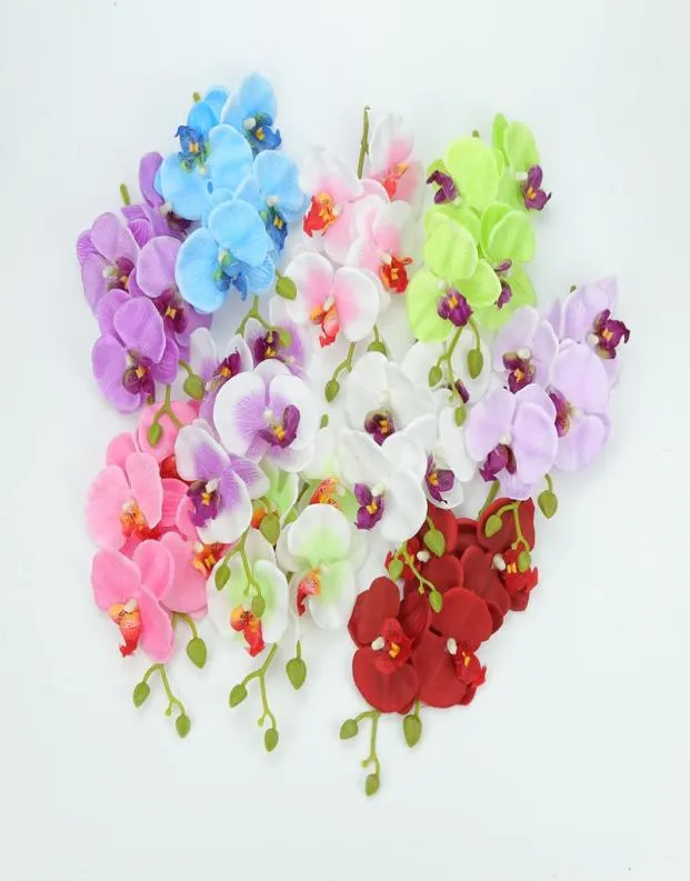 Fleurs de papillon artificielles bouquet d'orchidées fausses plantes vase pour la décoration de mariage à la maison pot de fleurs ornemental chaîne de soie 8873545