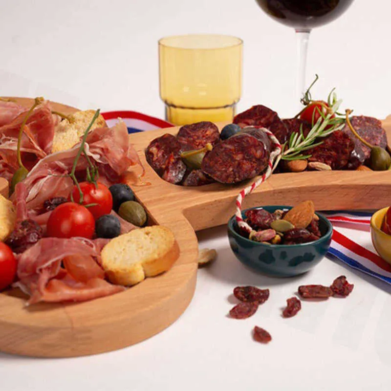 Dishes Plates Wooden Cheese Board Serving Tray Dick-shaped Snacks Sausages Cakes Aperitif Charcuterie Food for Gifts Y2303