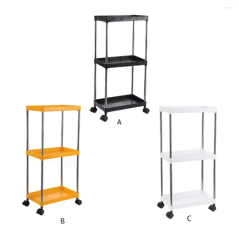 Organizador de 3 camadas para armazenamento de cozinha, para banheiro e escritório, simples, elegante, economiza espaço amplo