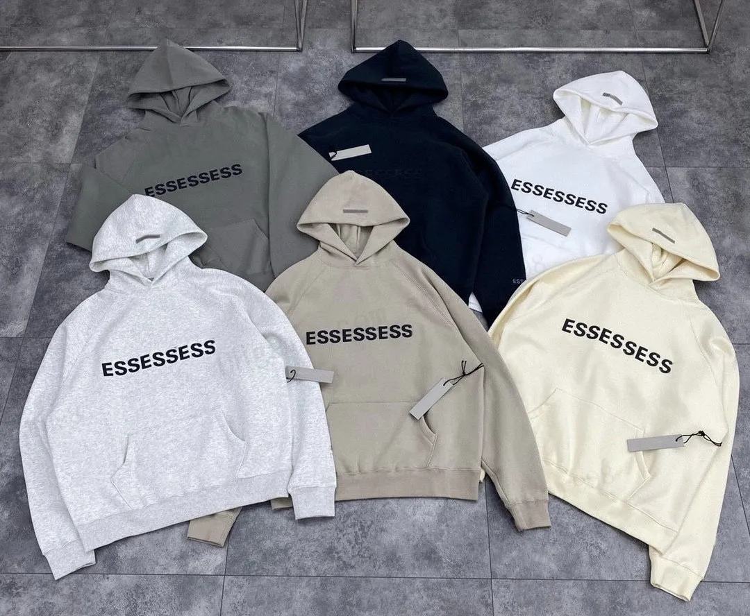 2024 Tasarımcı Erkek Hoodies Pamuk Uzun Kollu Atletizm Erkek Kadınlar Crewneck Erik Mor Sweatshirts Mektup Baskı Erkekleri Esstenials Hoodie Giyim S-XXL Essentails