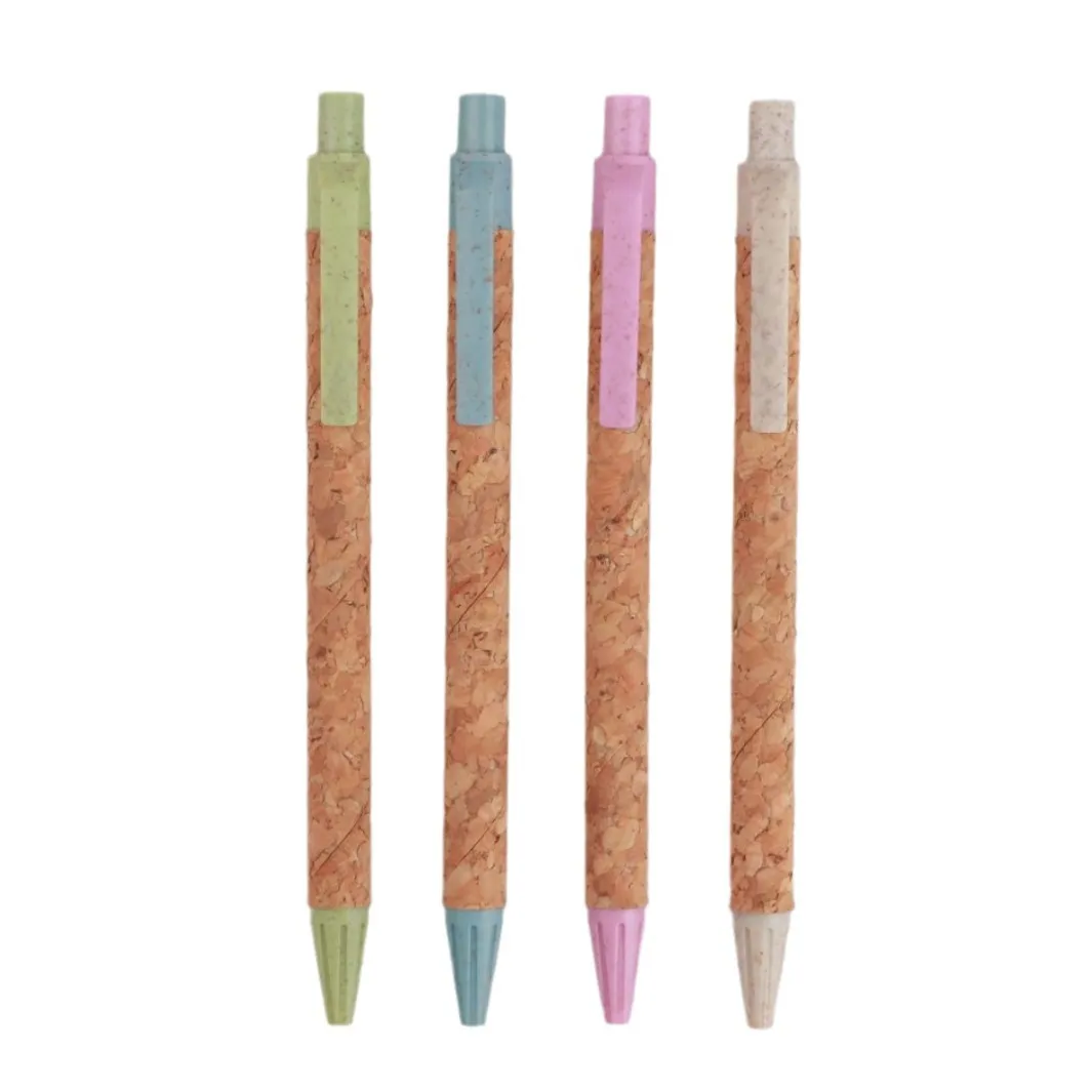 Cork Biodegrading Multicolor Pens Cork Ballpoint Pen With Biodegradable... From ...