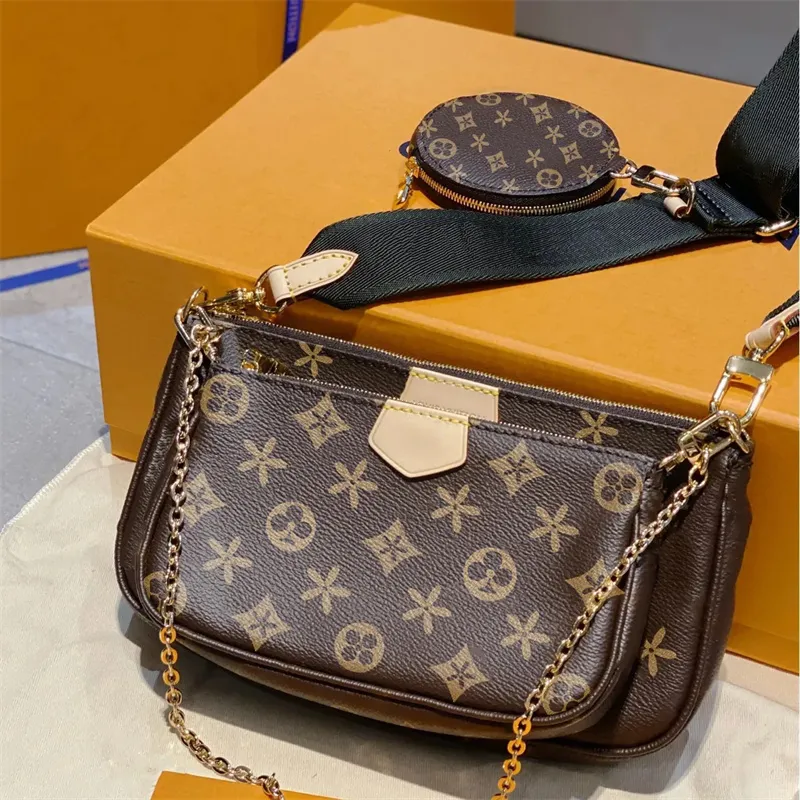 M44840 ملحقات Pochette متعددة الأكياس الكتف محفظة الجلود المترو