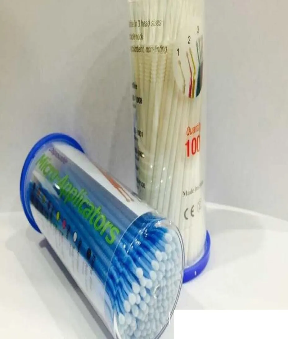 Micro aplicadores cepillos cepillo de pestañas desechable hisopo desechable herramienta de extensión de pestañas individuales LashGlue Remov1029243