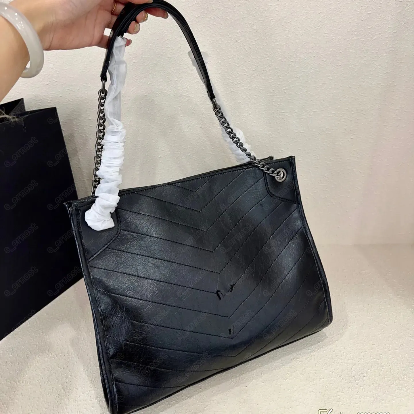 Luxury Designer shoulder bag waxy Handbag leather messenger bags 2024 women cross body bag lady vintage classic Stripes