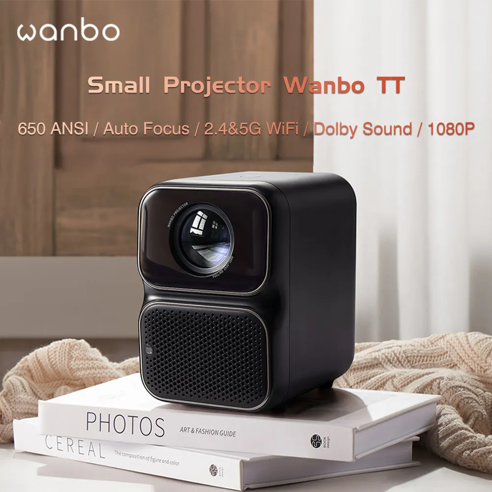 WANBO TT Mini Projector Netflix Certified 1080p Linux System 15000 Lumens 4K Dolby Audio HDR10 5G Smart Home Theater Projektor