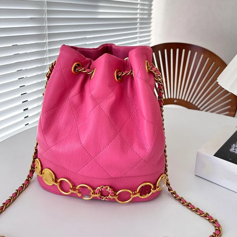 10A Designer Bag 2024 New Lingge Mini Bucket Chain Strap Single Shoulder Crossbody Women's Bag