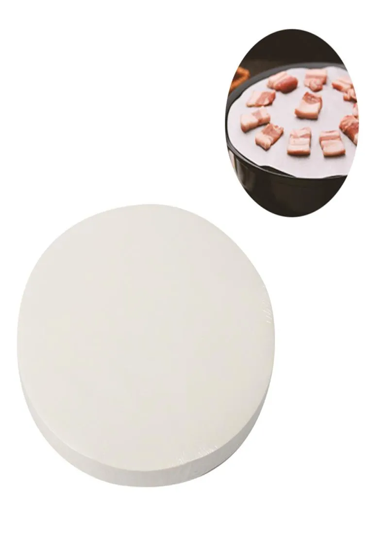 Papier parchemin rond de 8 pouces, cercles de cuisson antiadhésifs, doublures pour moules à gâteaux, friteuse à Air, outil de four barbecue XBJK21055301336