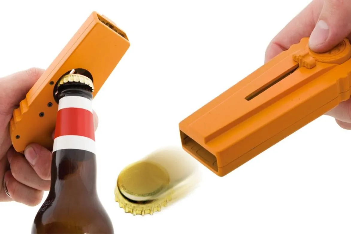 Neuer Flaschenöffner, Kappenwerfer, Kappe, Schießen, Fliegen, fliegende Bar, Küche, Orange, Bieröffnungswerfer mit Schlüsselanhänger, Schlüsselanhänger, c4487543660