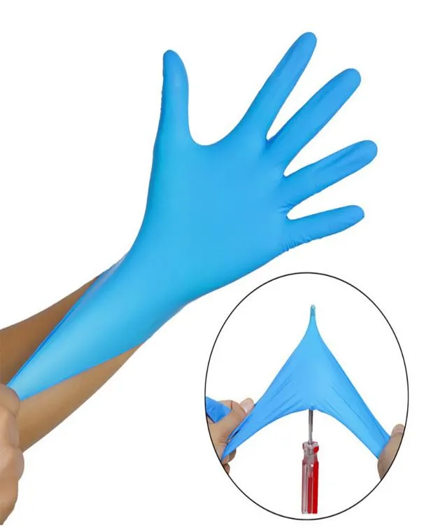 Disposable Superthin Nitrile Gloves 100pcs Latex Work Blackblue Kitchen Oilacidresistant Laboratory Universal Lxlsm1568431