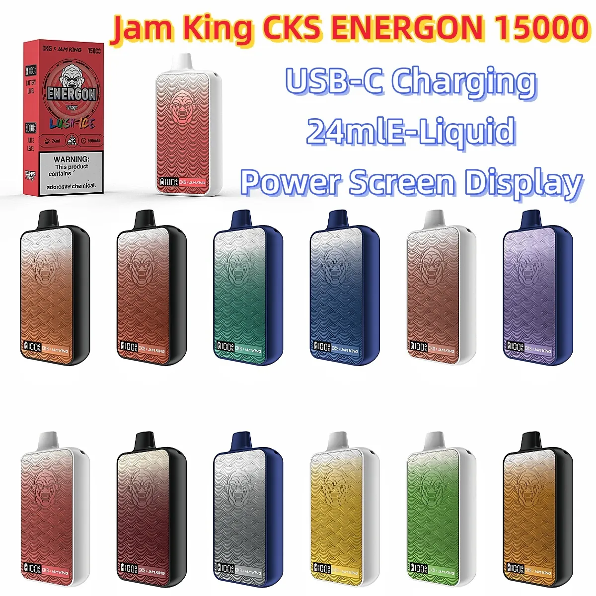 EU Stock Jam King Vape CKS 15000 Puffs 24 Ml 12 Geschmacksrichtungen E