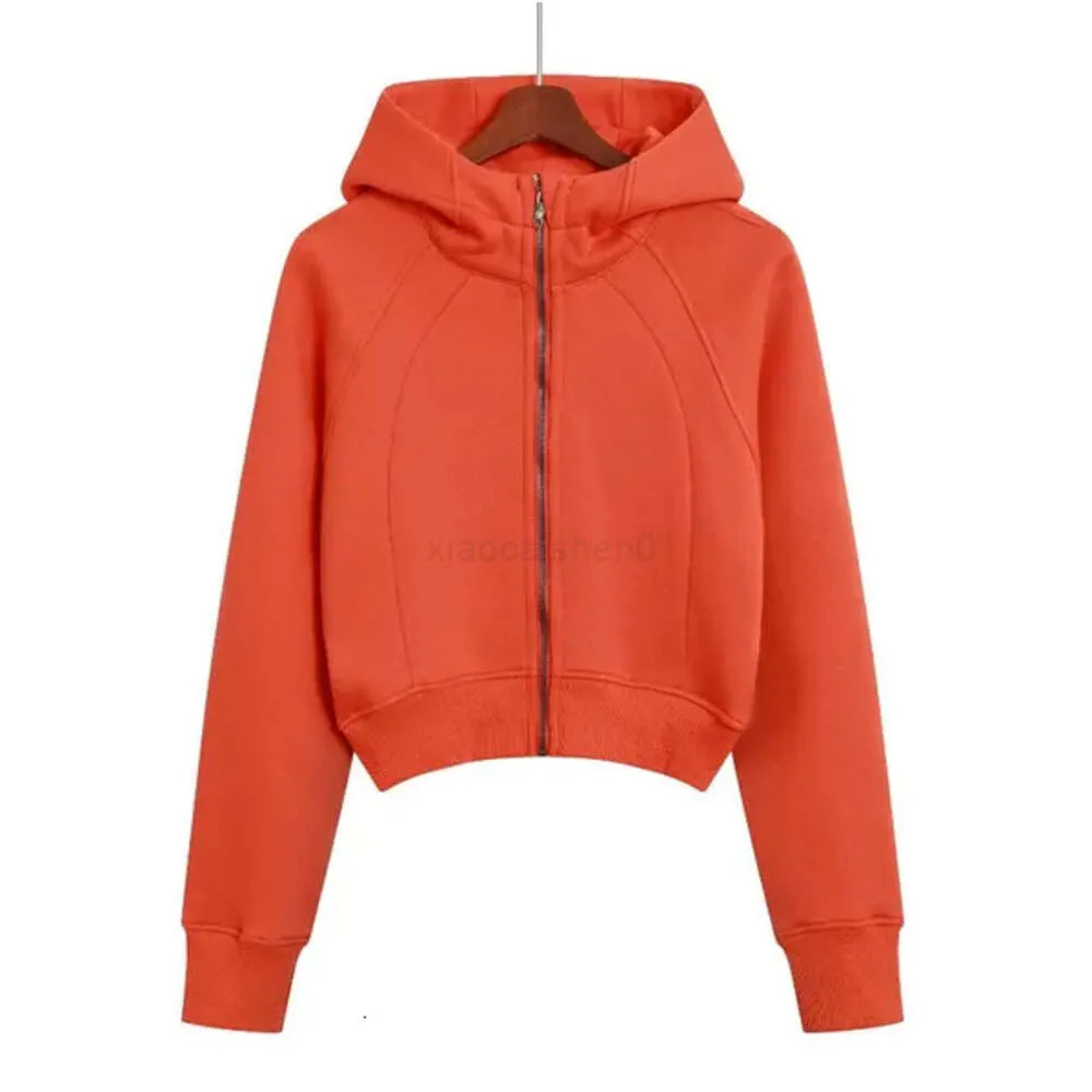 Lu-16 veste à capuche de plongée femmes Yoga sport loisirs veste à fermeture éclair complète en peluche à capuche vêtements de sport décontracté course Fitness manteau 4n130