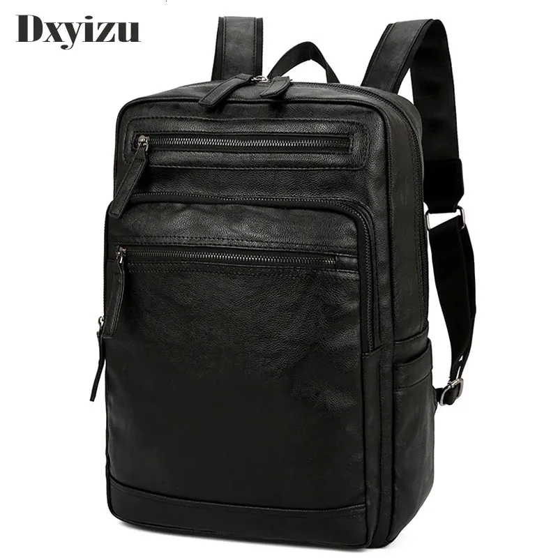 2023 Sheepskin Business Shoulder Bag Male Travel Backpack Laptop School High Quality Men's Daypacks For Teenager Boys 240108