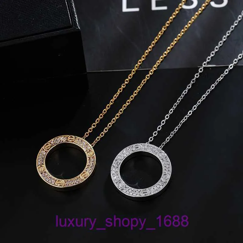 Car tires's Pendant Necklac Best sell Birthday Christmas Gift Creative and fashionable round womens atmospheric zirconia copper necklace With Original Box