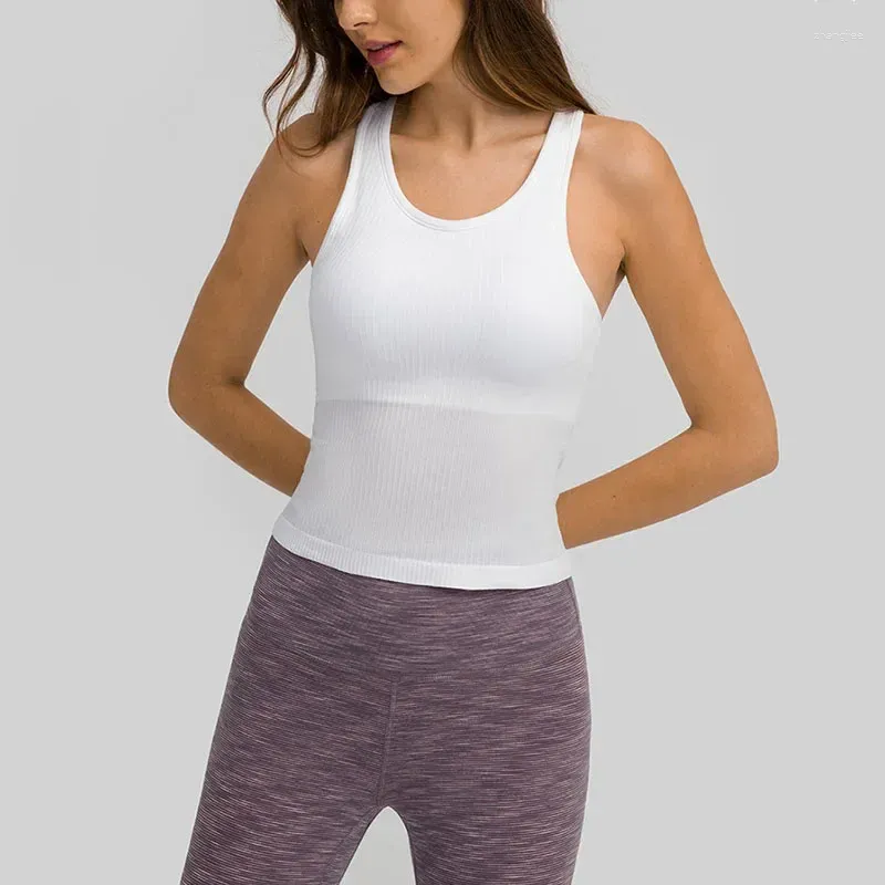 Roupa de yoga Ebb para rua esportes sutiã acolchoado com nervuras colheita tops colete de fitness roupas esportivas senhoras desgaste ativo plus size ginásio tanque