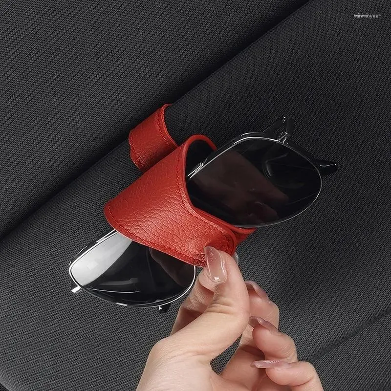 Interior Accessories Car Glasses Holder Multifunctional Sun Visor Storage Box Sunglasses On Board Backup
