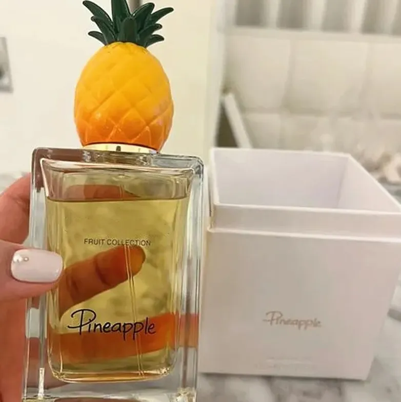 Fruit Collection Ananas Parfum 150 ml Citron Orange Parfum Longue Durée Bleu Clair Q K Crown King Queen EDP Homme Femme Parfum Neutre Cologne Spray