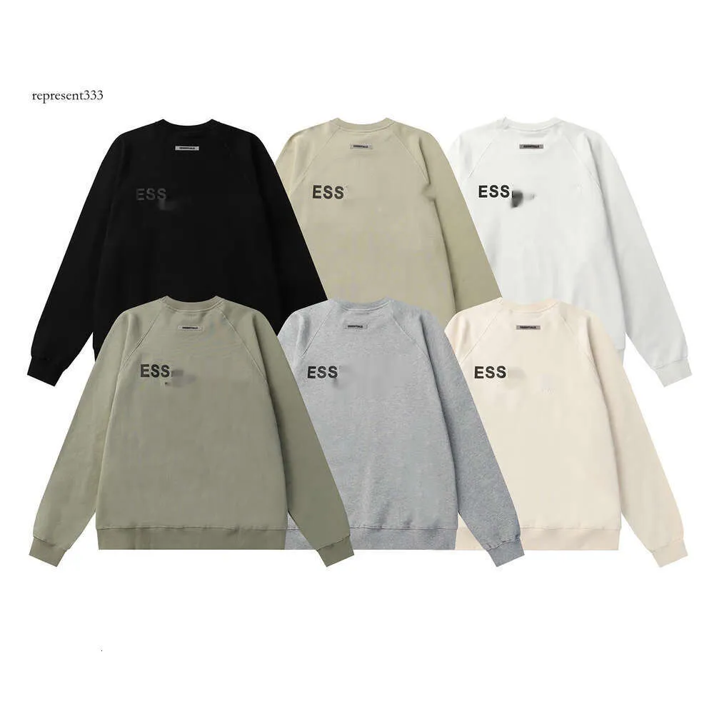 Essentialshoodie Felpa con cappuccio pullover girocollo con lettera in silicone a doppia linea FOG ad alta edizione per uomo e donna, etichetta di moda High Street per coppie