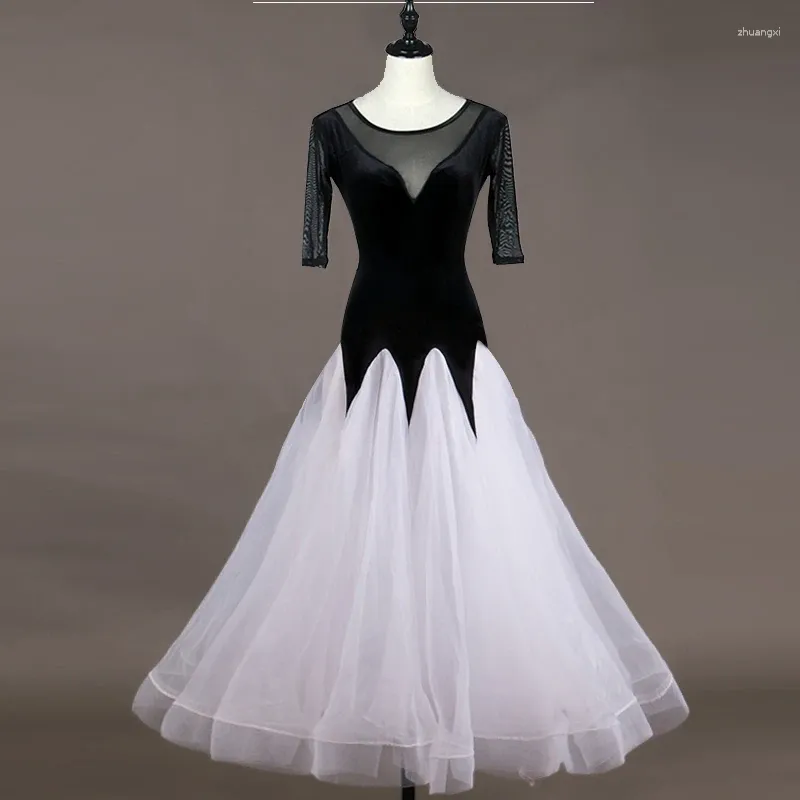 Stage Wear 2024 Modern Ballroom Dance Competition Sukienki Waltz Standard Dress Women Girls