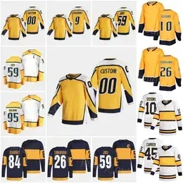 Men Hockey Stadium Series 95 Matt Duchene Jersey 9 Filip Forsberg 59 Roman Josi 84 Tanner Jeannot 26 Philip Tomasino 45 Alexandre Carrier