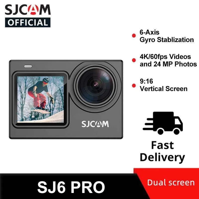 SJCAM SJ6 Pro Action Camera 4K 60fps 24mp WIFI Webcam 6-osiowa stabilizacja żyroskopu 165 stopni FOV H.264 Sports DV