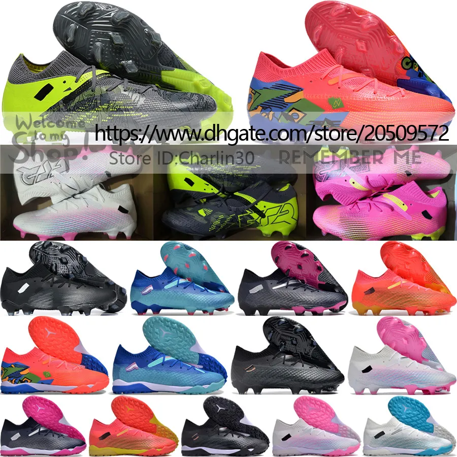 Envoyer avec un sac Qualité Nouvelles bottes de football 2024 Future 2024 FG TF Turf Entraîneurs Crampons de football pour hommes en cuir souple en plein air Chaussures de football confortables et souples Taille US 7-11.5