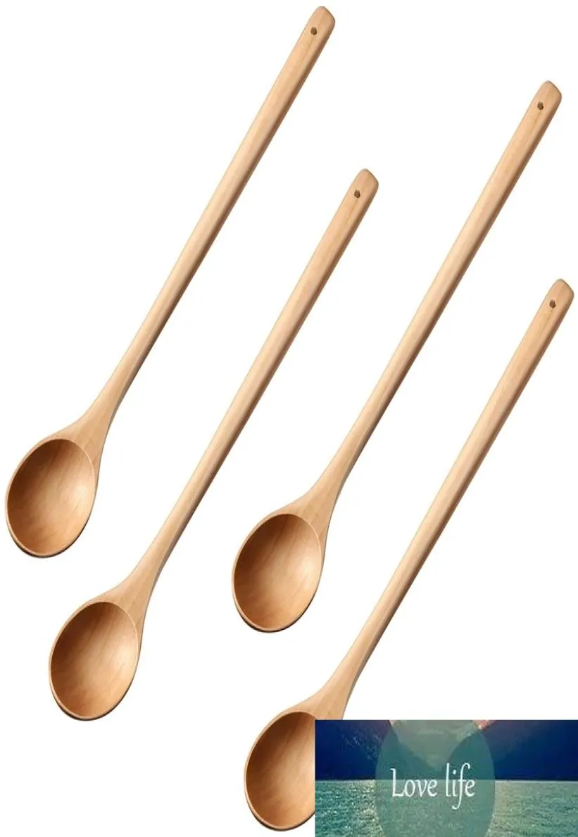 Un set di 4 cucchiai lunghi per cucinare per la casa per bambini039s Wooden4981045