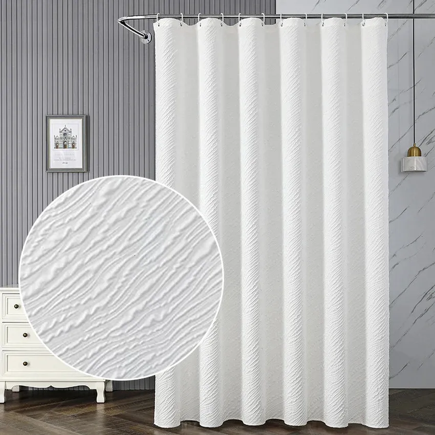 Polyester Waterdicht Douchegordijn Huishouden Badkamer Isolatie Douchegordijnen Badkamer Gordijn Cortinas Rideau De Douche 240108