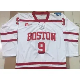 High quality Cecustomize Tage Boston University Jack Eichel Hockey Jersey Embroidery or Custom Any Name or Number Retro Jersey