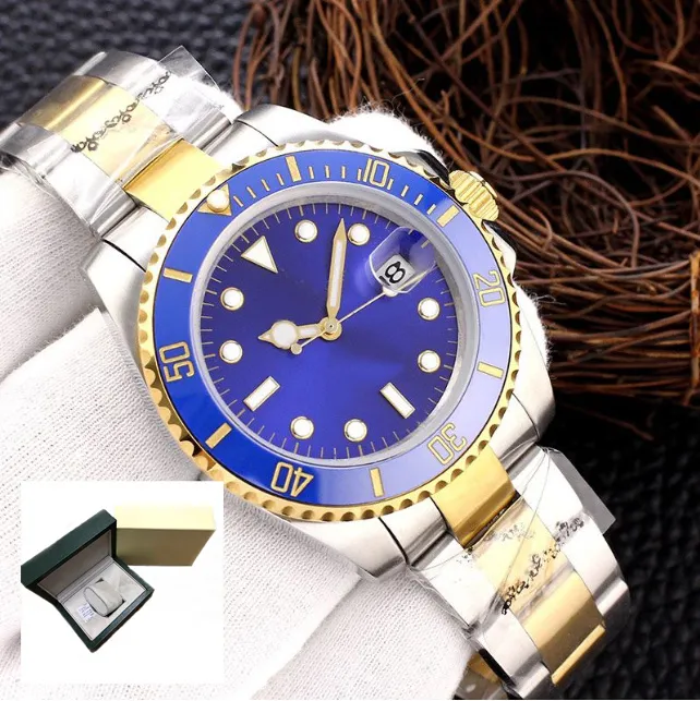 Relógio masculino automático mecânico top 2813 movimento relógios 41mm safira luminoso relógio de pulso de negócios 904l pulseira de aço inoxidável ajustável montre de luxo com caixa