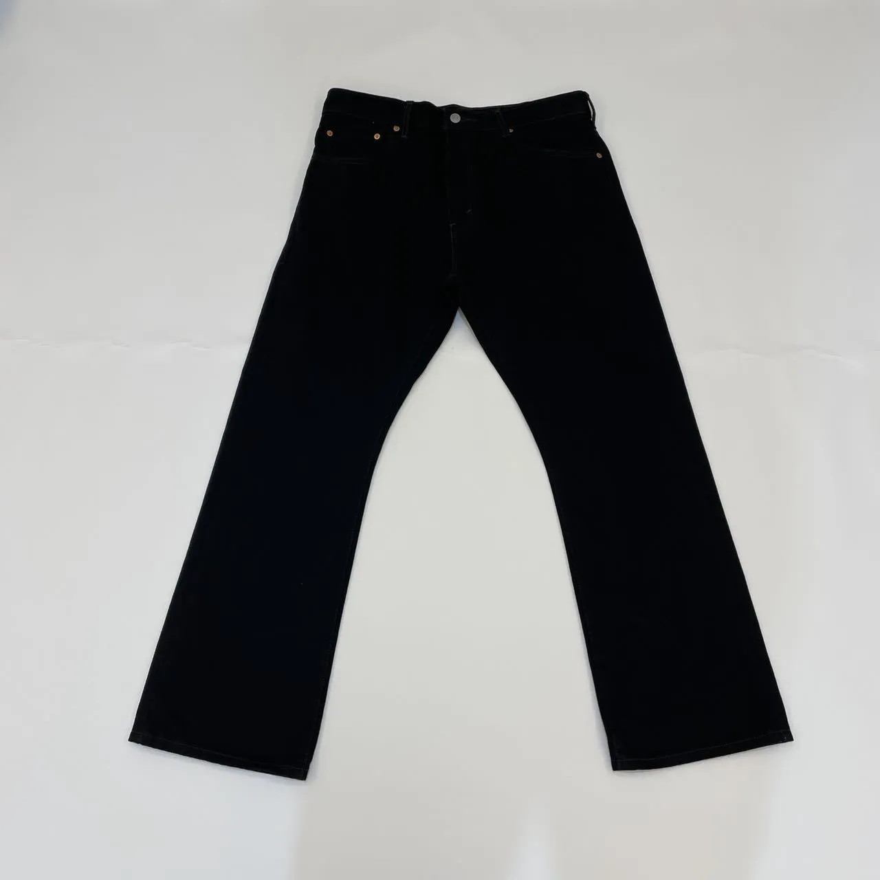 Mens Denim Jeans Flare Fit Mid Waist Light Washed Twill Fabric 