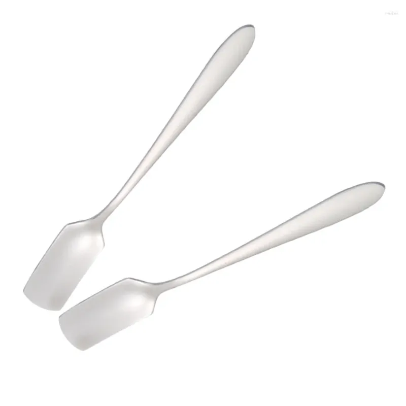 Spoons 2 Pcs Spoon Fashion Restaurant Supplies Ice Cream Coffee Stir Metal Serving Home Tableware Scoops