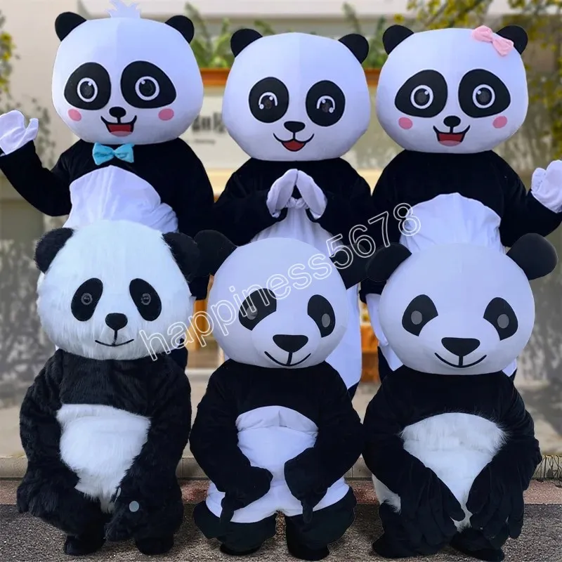 Vuxen storlek söt panda maskot kostymer tecknad karaktär outfit kostym karneval vuxna storlek halloween julfest karneval klänning kostymer