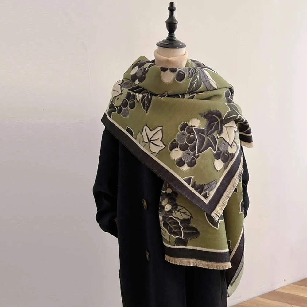 24SS herfst/winter nieuwe mode kasjmier sjaal dames etnische stijl bloem warme veelzijdige lange sjaal