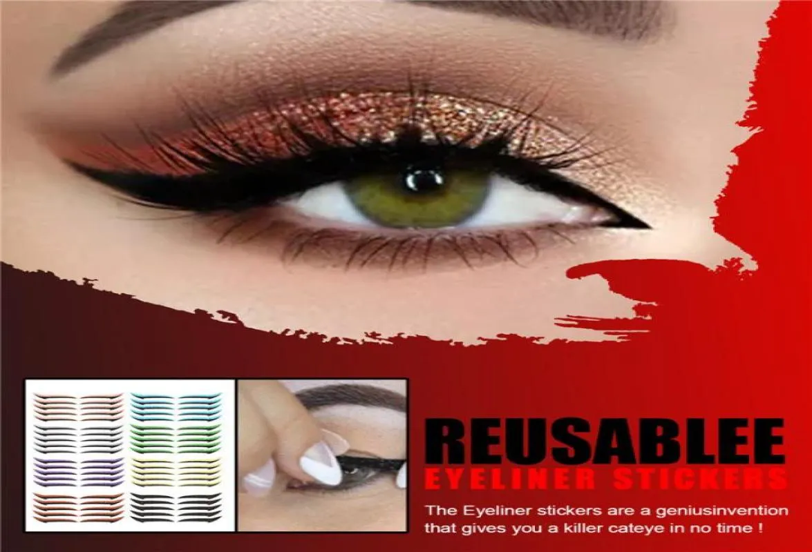 5Pairsset Wasserdichte Augenlid Linie Stick Wiederverwendbare Glitter Eyeliner Aufkleber Doppelte Augenlider Augen Make-Up Selbstklebende Kosmetik7992955