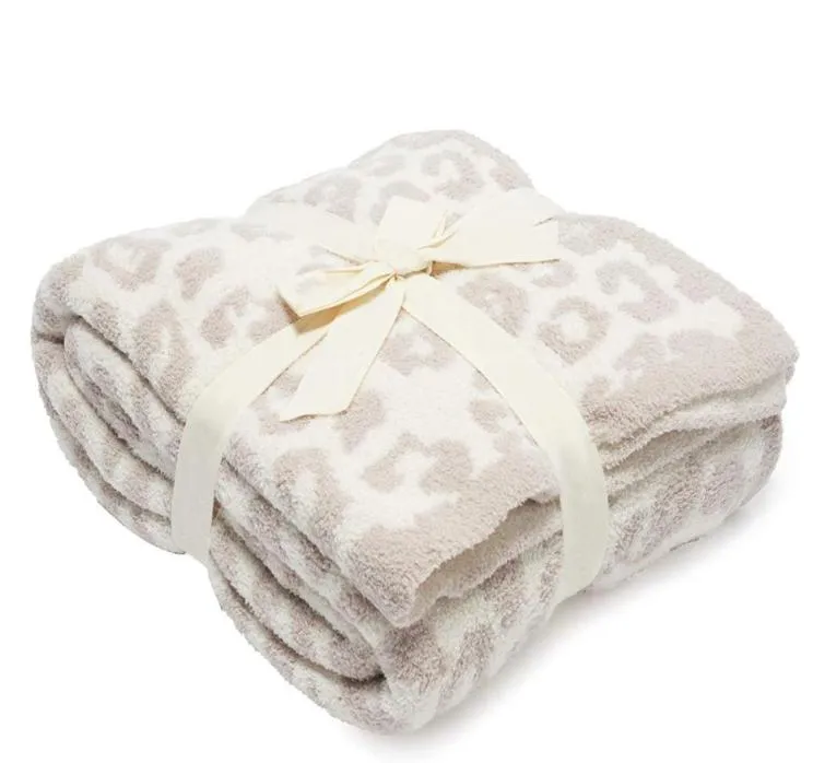 Leopard print stretch fleece blanket crochet soft shawl portable warm dream sofa travel polar knit towel tapestry 130180cm7302842